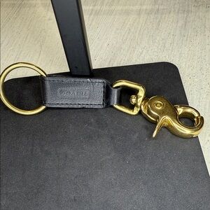 Vintage Coach Trigger Snap Black and Brass Key Holder